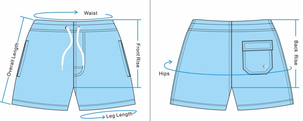Swim Trunks Size Illustration