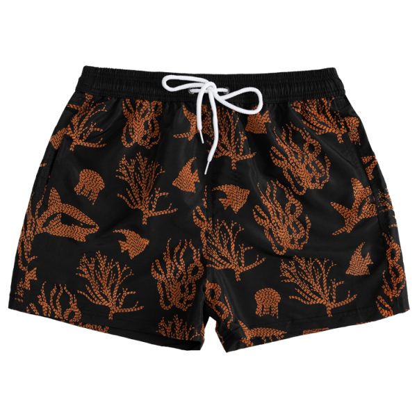 embroidery swim trunks