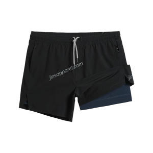 double layer swim trunks