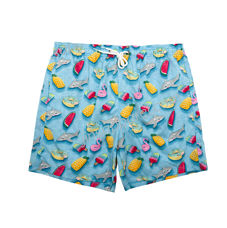 hole fabric swim trunks