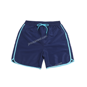 piped edge swim trunks - navy