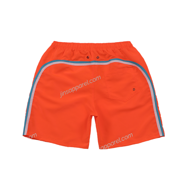 rainbow stripe swim trunks orange