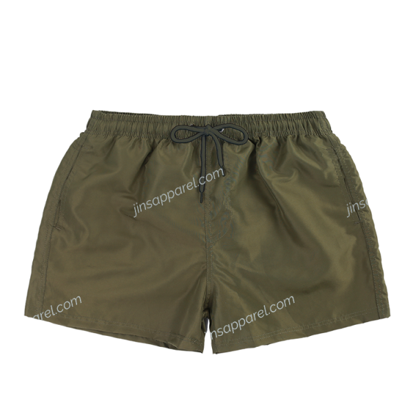 solid color swim trunks army