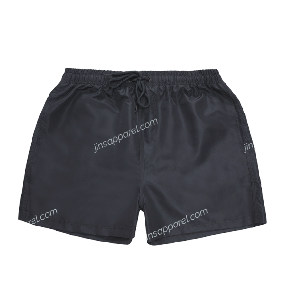 solid color swim trunks black