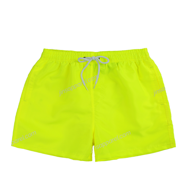 solid color swim trunks lemon